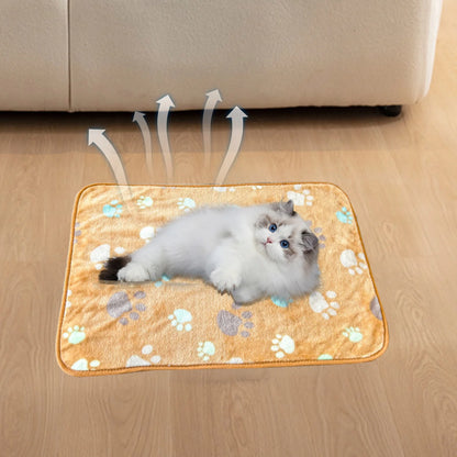 Pet Food Mat Pet Mat Large Pet Mat for Litter Pet Heating Pad for Small Dogs Cats Heated Bed Mat Outdoor Pet Blanket Blanket Flannel Blanket Pet Sleeping Mat